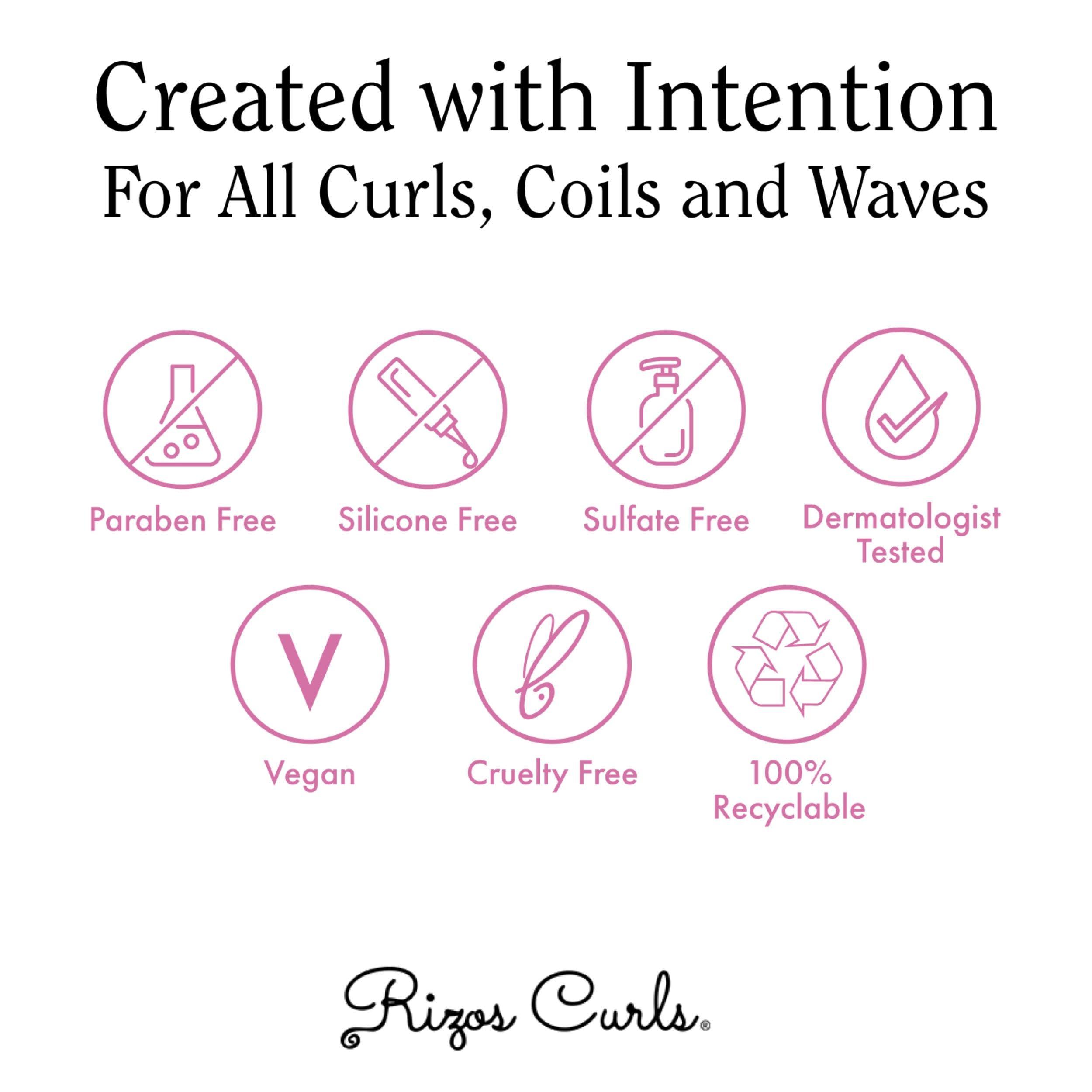 Rizos Curls Rizos Curls Trio Travel Curl Kit, Includes Travel Hydrating Shampoo, Travel Deep Conditioner, Travel Curl Cream, Gently Cleanse, Hydrate and Style, For All Curl Patterns 2a - 4c, 3 pack of 2 oz