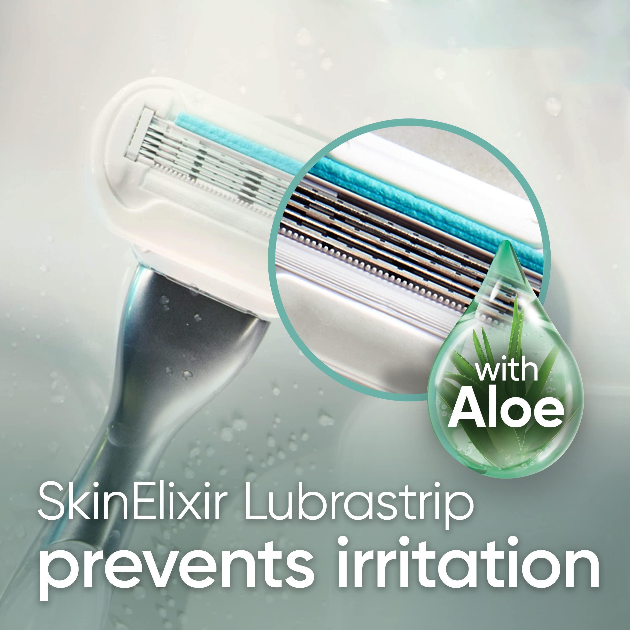 Venus Gillette Venus Extra Smooth Sensitive Razor for Women, Includes 1 Reusable Razor Handle + 2 Refills, for Sensitive Skin with Metal Handle and Shower Holder