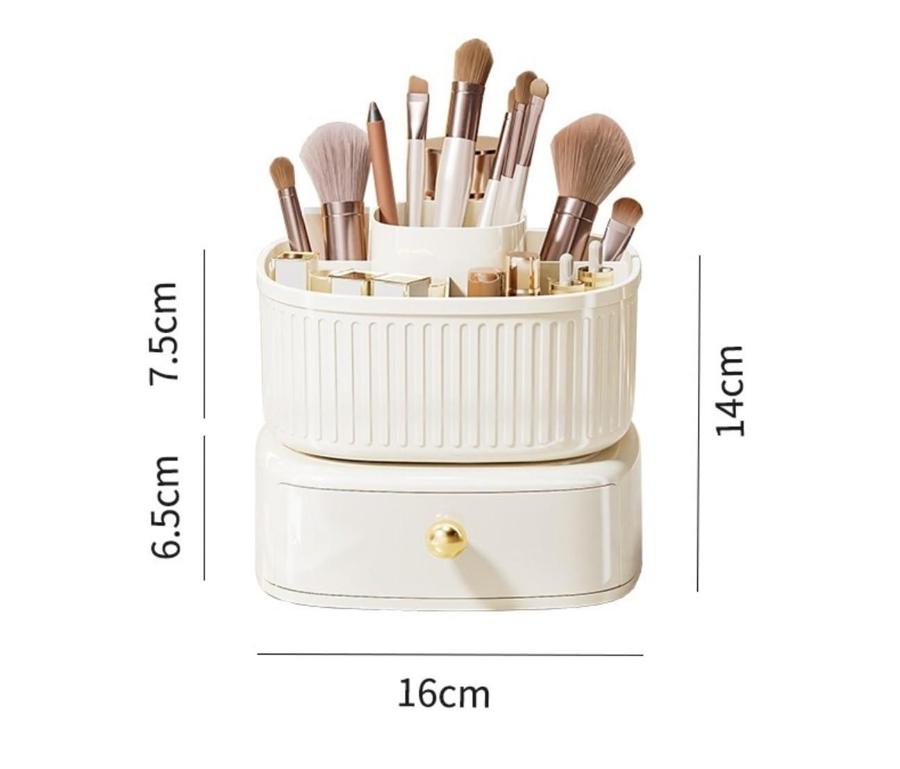 TOWINE TOWINE Makeup Organizer Home Desktop Light Luxury Storage Box Living Room Bedroom Large Capacity Storage Bucket Plastic Advanced Multi-functional Cosmetics Storage Box Makeup Brushes Lipstick