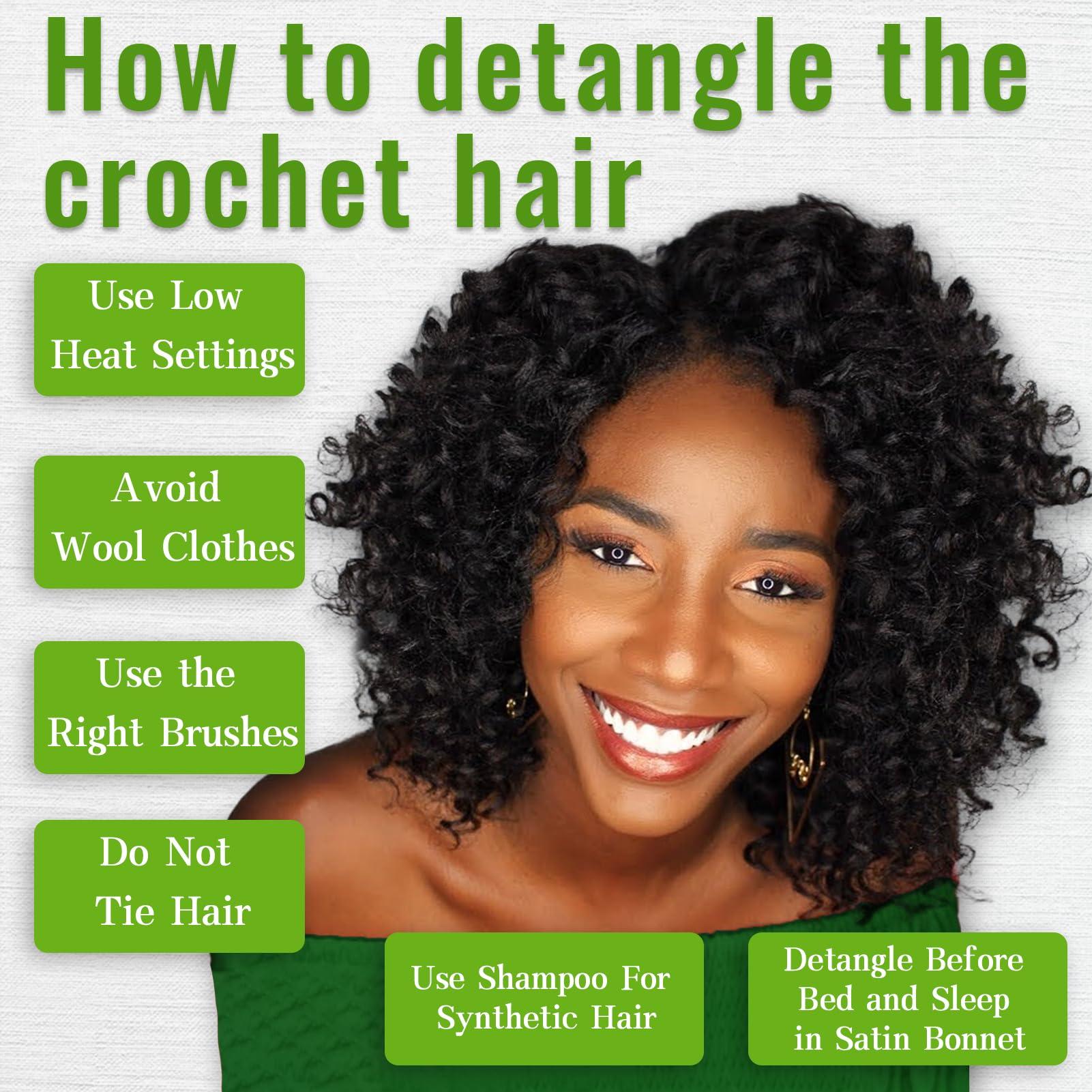 GOWIT Gowit Gogo Curl Crochet Hair 10 Inch 6 Packs Short Curly Crochet Hair for Black Women Honey Blonde Deep Ocean Wave Crochet Hair Synthetic Crochet Braids 10\",27#)