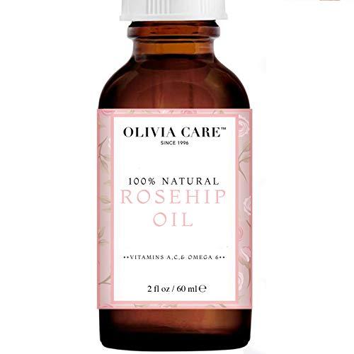 Olivia Care Olivia Care Rosehip Face Oil | Large 2 oz | Packed with Vitamins E, C and A to treat Wrinkles, Acne Scars, Blemishes and Dark Circle– All natural beauty moisturizer for skincare