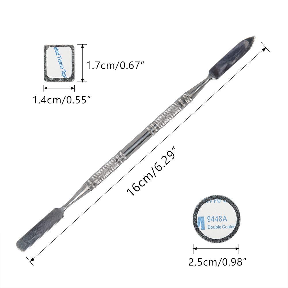 DanziX DanziX 70Pcs Metal Stickers for Eyeshadow Palette Set,Palette Empty Eyeshadow Makeup Palette + 2 Depotting Spatula (35Pcs Round + 35Pcs Square)