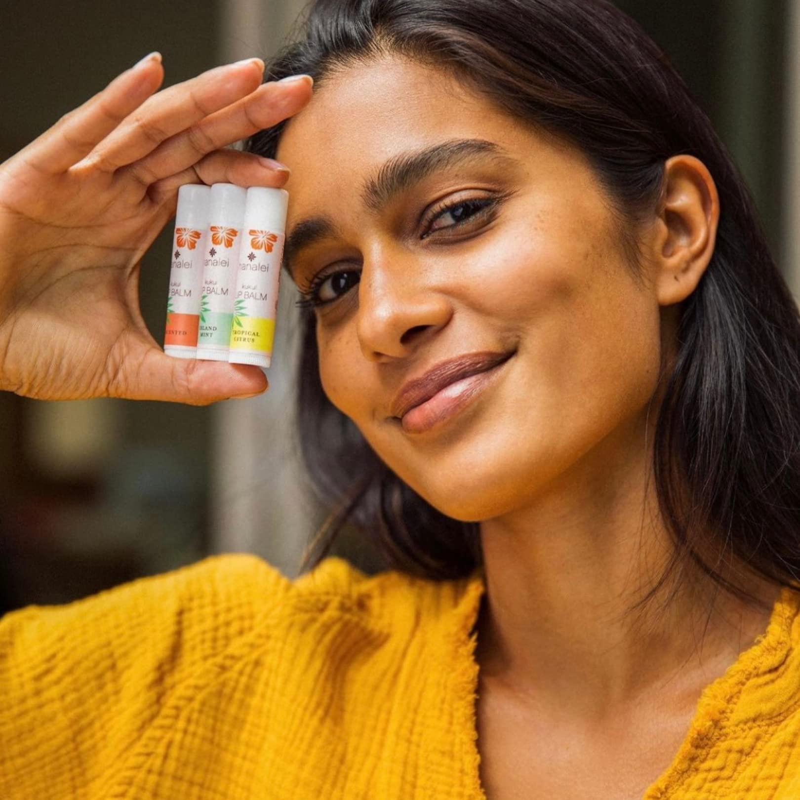 Hanalei Hanalei Tropical Citrus Lip Balm & Moisturizer Natural Kukui Oil & Beeswax for Hydrated, Soothed, Soft Lips Heals Dry, Chapped, Cracked Skin Long-Lasting Travel-Friendly Lip Care Tropical