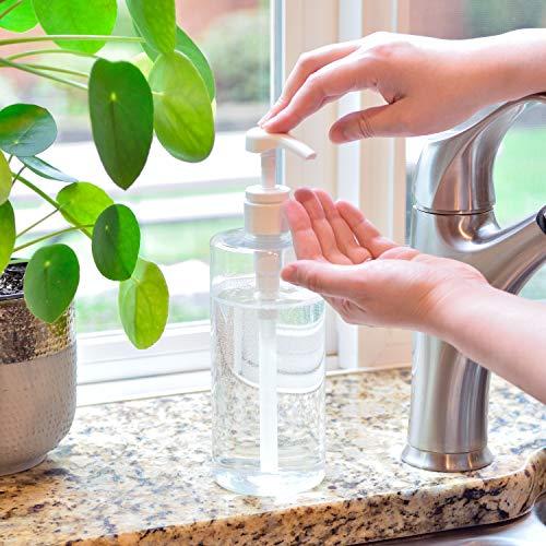 Youngever Youngever 4 Pack Pump Bottles for Shampoo 24 Ounce, Empty Shampoo Pump Bottles, Plastic Cylinder with Lockdown-Leak Proof-Pumps