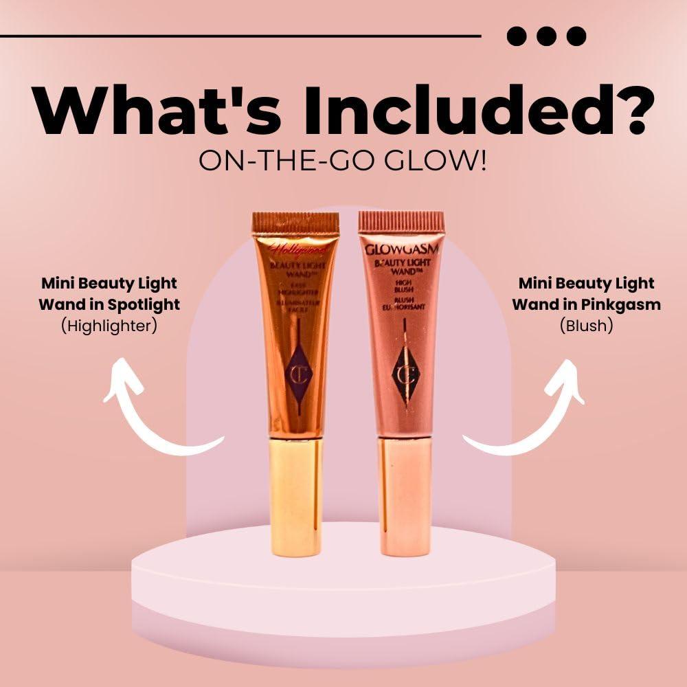 CHARLOTTE TILBURY Charlotte Tilbury Charlotte\'s Superstar Glow Kit - Mini Beauty Light Wand in Spotlight (Highlighter) and Mini Beauty Light Wand in Pinkgasm (Blush)