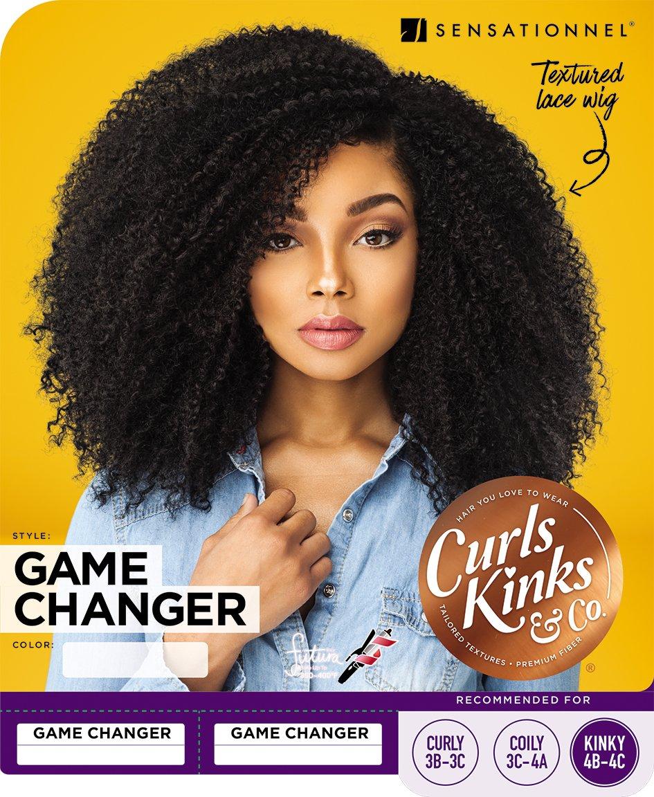 Sensationnel Sensationnel Curls kinksandco lace wig - the game changer wide lace part wig with natural preplucked hairline for natural 3c to 4c hair textures (4 MEDBROWN)