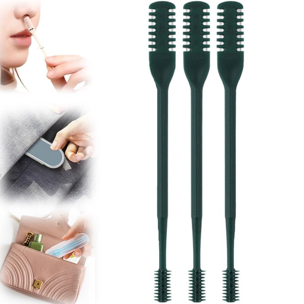 CAJDEOPYE CAJDEOPYE 2 in 1 Nose Hair Trimmer,Mini Double Sided Portable Nasal Hair Cutter,Manual 360 Rotating Nose Hair Remover Tools for Men and Women /1630