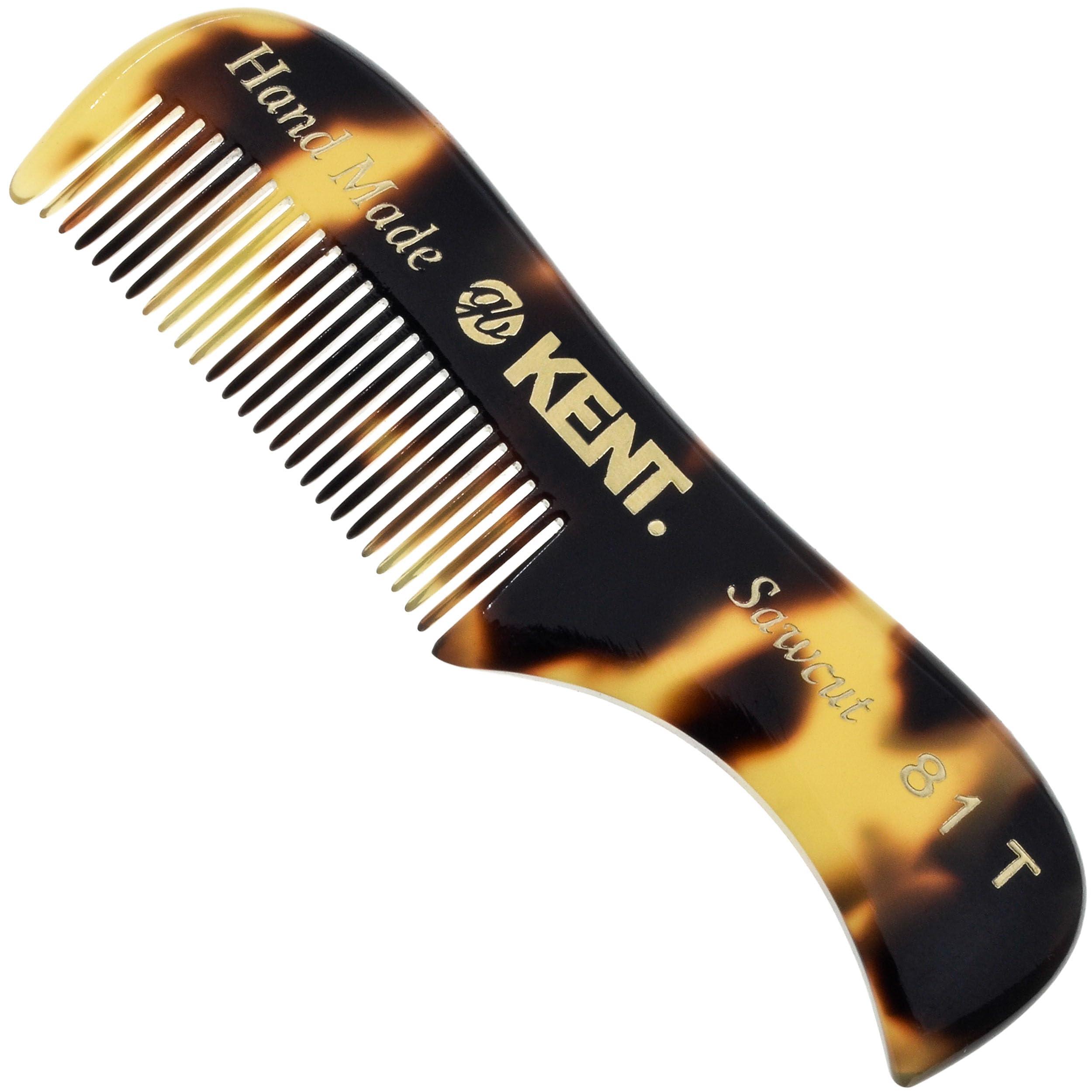 KENT Kent 81T TY (2.8) Pocket Comb for Beard, Mustache and Travel - Fine Tooth Grooming and Styling Comb