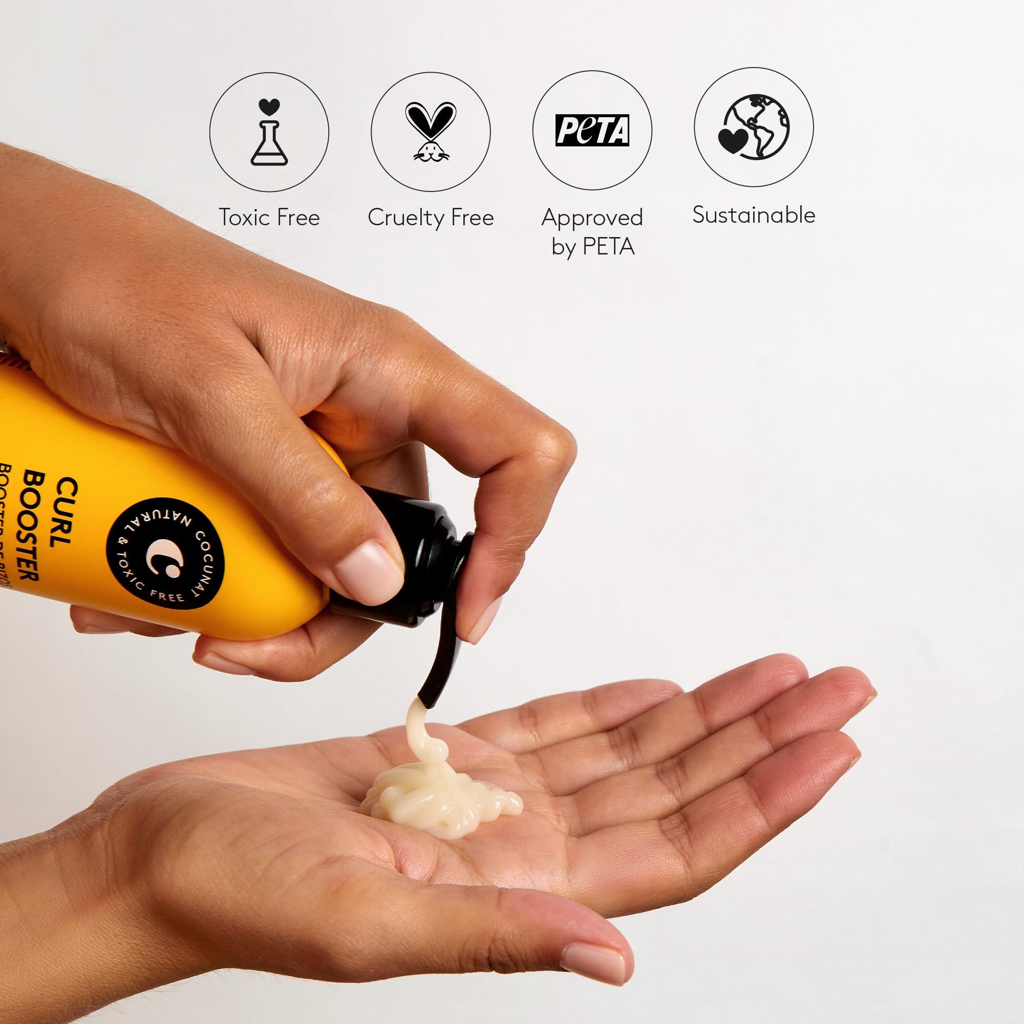 COCUNAT COCUNAT - Curl Booster - Defining Gel - Defines Curls without Frizz - Eliminates Frizz - Deeply Moisturiser - Curly Method - Silicone Free - 250 ml