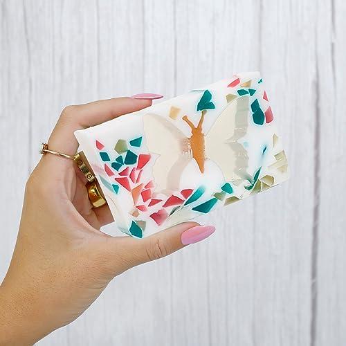 Primal Elements Primal Elements Glycerin Bar Soap | Helps All Skin Types, Sensitive, Oily & Dry Skin | NO PARABENS, VEGAN, GLUTEN FREE, 100% VEGETABLE BASE - (Butterfly)