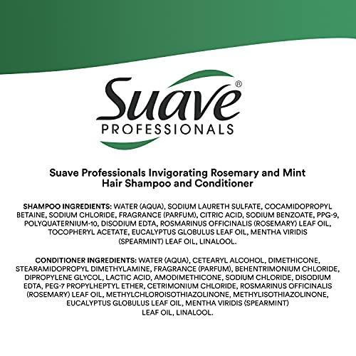 Suave Suave Professionals Invigorating Shampoo and Conditioner for Dry and Damaged Hair Rosemary and Mint Paraben Free and Dye Free Hair Shampoo and Conditioner 18 oz 2 Count