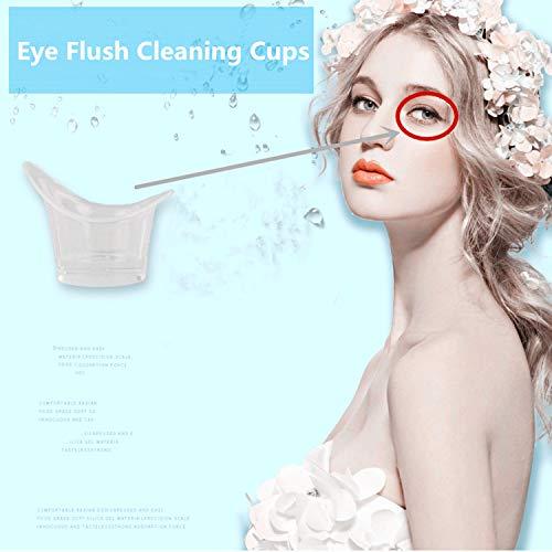 PPX 50 Pcs Non Sterile Disposable Plastic Eye Wash Cups Portable Disposable Measuring Cup 5ml Eye Flush Cleaning Cups Vials for Storage or First Aid Kit Use by PPX