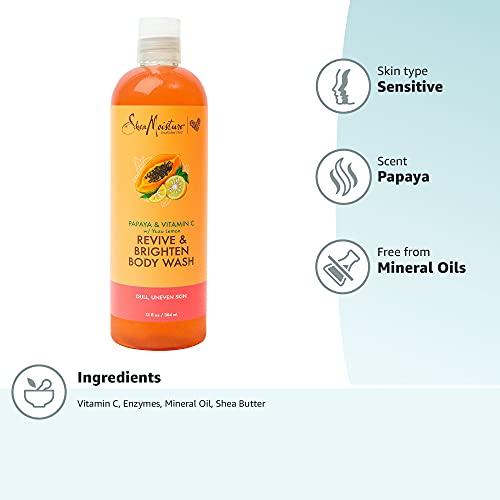 SheaMoisture SheaMoisture Body Wash For Dull, Uneven Skin Papaya and Vitamin C Paraben Free Body Wash 13 Oz