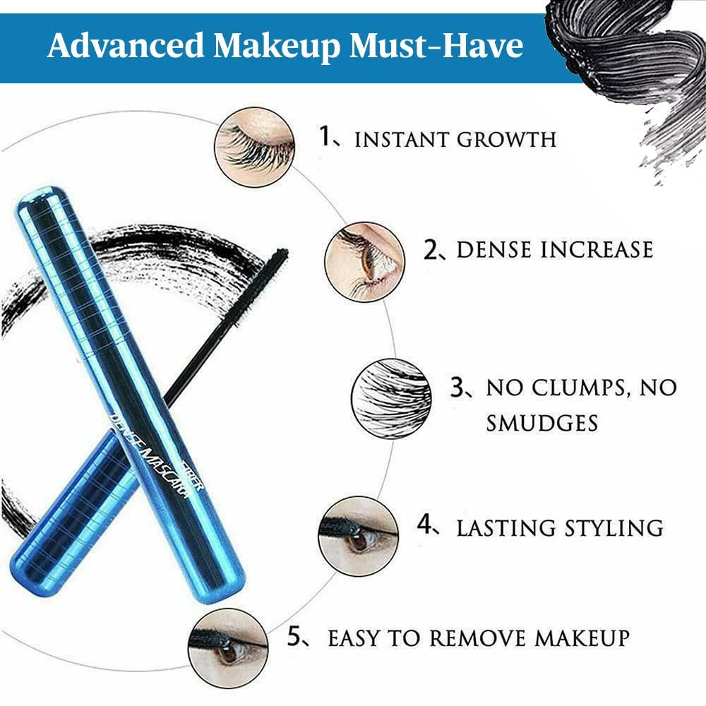 Sungrando Mascara for Older Women Over 50+, Mascara for Seniors with Thinning Lashes, Lengthening & Volumizing Waterproof Mascara for Older Mature Women Sensitive Eyes (2 PCS)