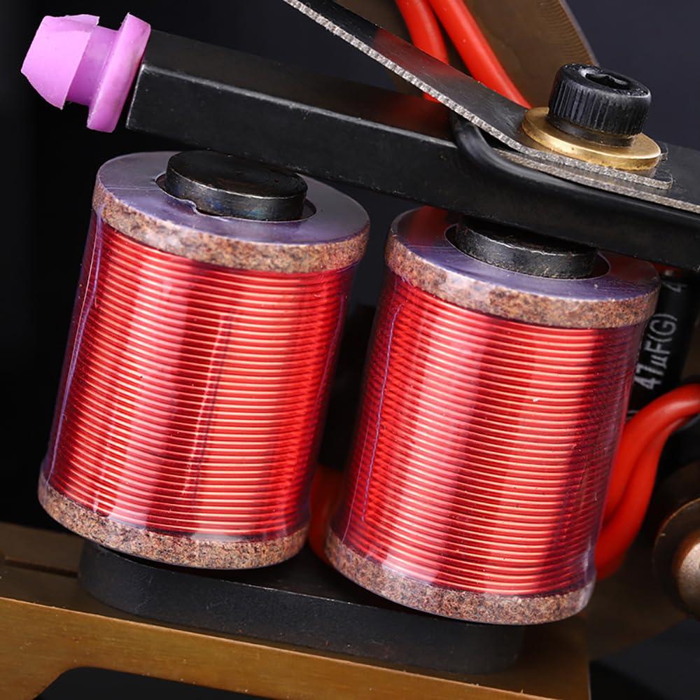 TTOOGO Professional Coils Tattoo Machine - Handcrafted Pure Brass Traditional Liner And Shader Tattoo Tool, Ideal for Continuous Precision Work,Shader