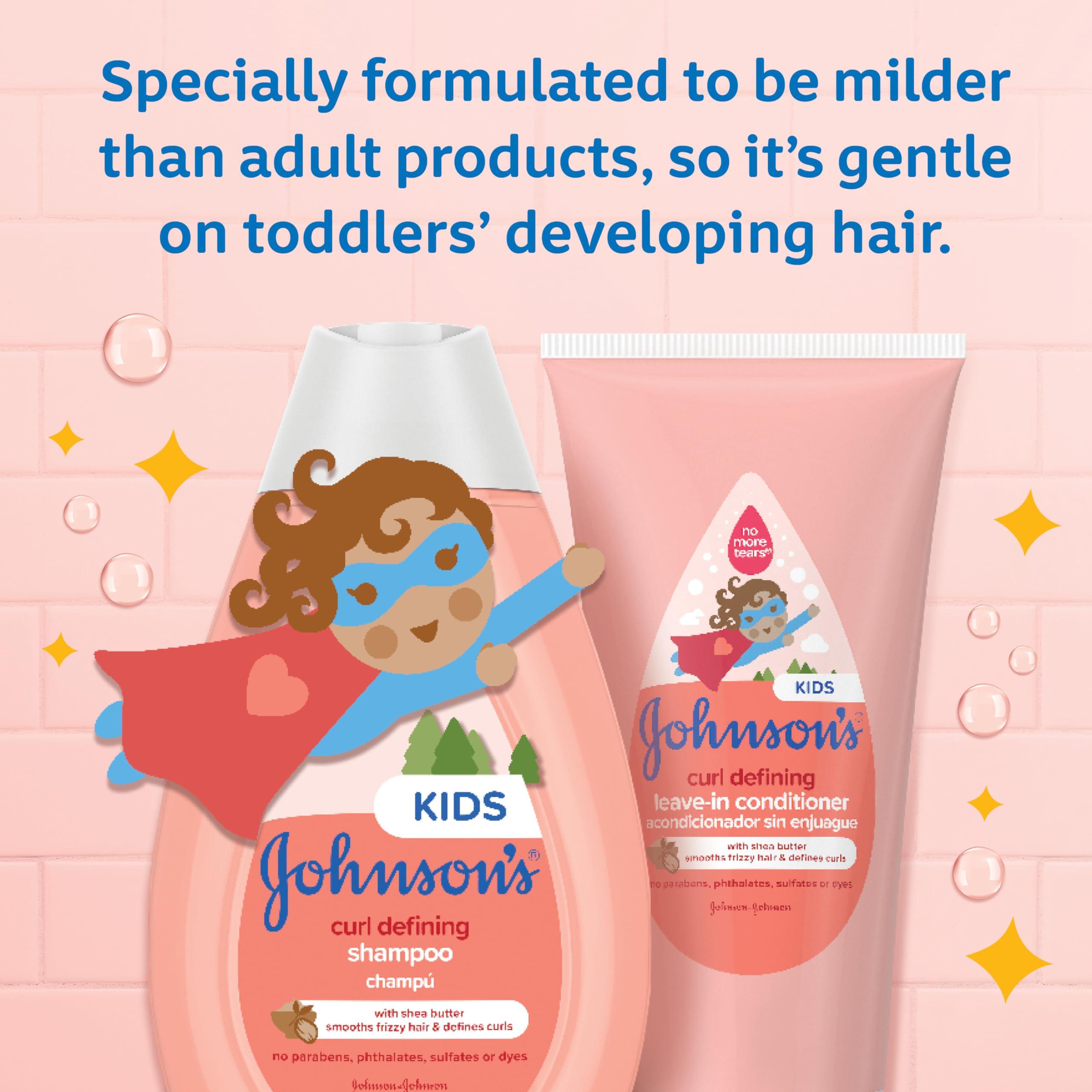 Johnson\'s Baby Johnson\'s Baby Curl Defining Tear-Free Kids\' Leave-in Conditioner with Shea Butter, Paraben-, Sulfate- & Dye-Free Formula, Hypoallergenic & Gentle for Toddlers\' Hair, 6.8 fl. Oz (Pack of 2)