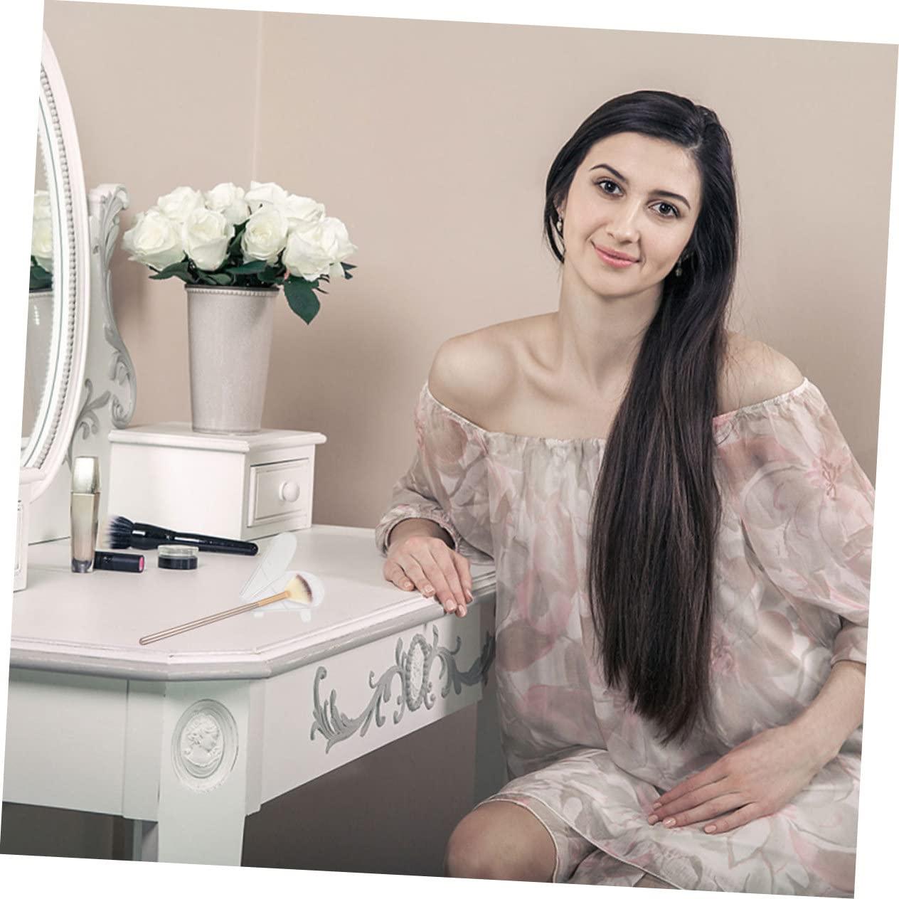 HAPINARY HAPINARY 6pcs Protection Cap Makeup Brush Protector Highlighter Brush Cover Makeup Brushes Protector Brush Cover Cap Double Hair Dye Bowl Makeup Brush Guard Cover Cosmetics Brush Abs White