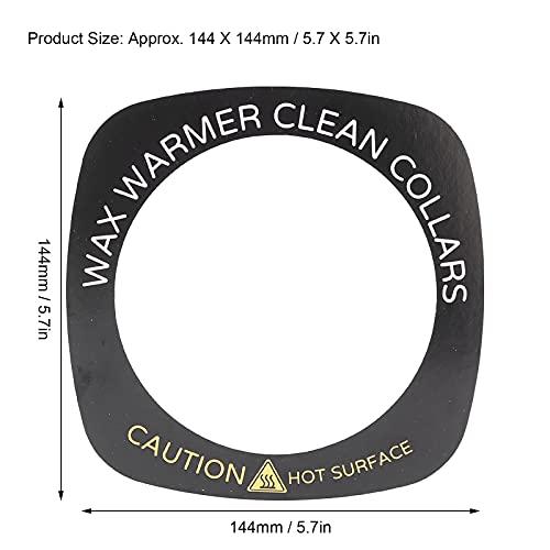 Brrnoo 10pcs Professional Wax Warmer Collar, Wax Heater Protective Ring Accessory for Most Standard Size Wax Heaters (Square)