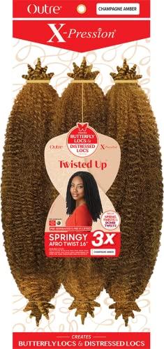 Outre Outre X-Pression - Twisted Up - Springy Afro Twist 16\" 3X 5 Packs (CHAMPAGNE AMBER)