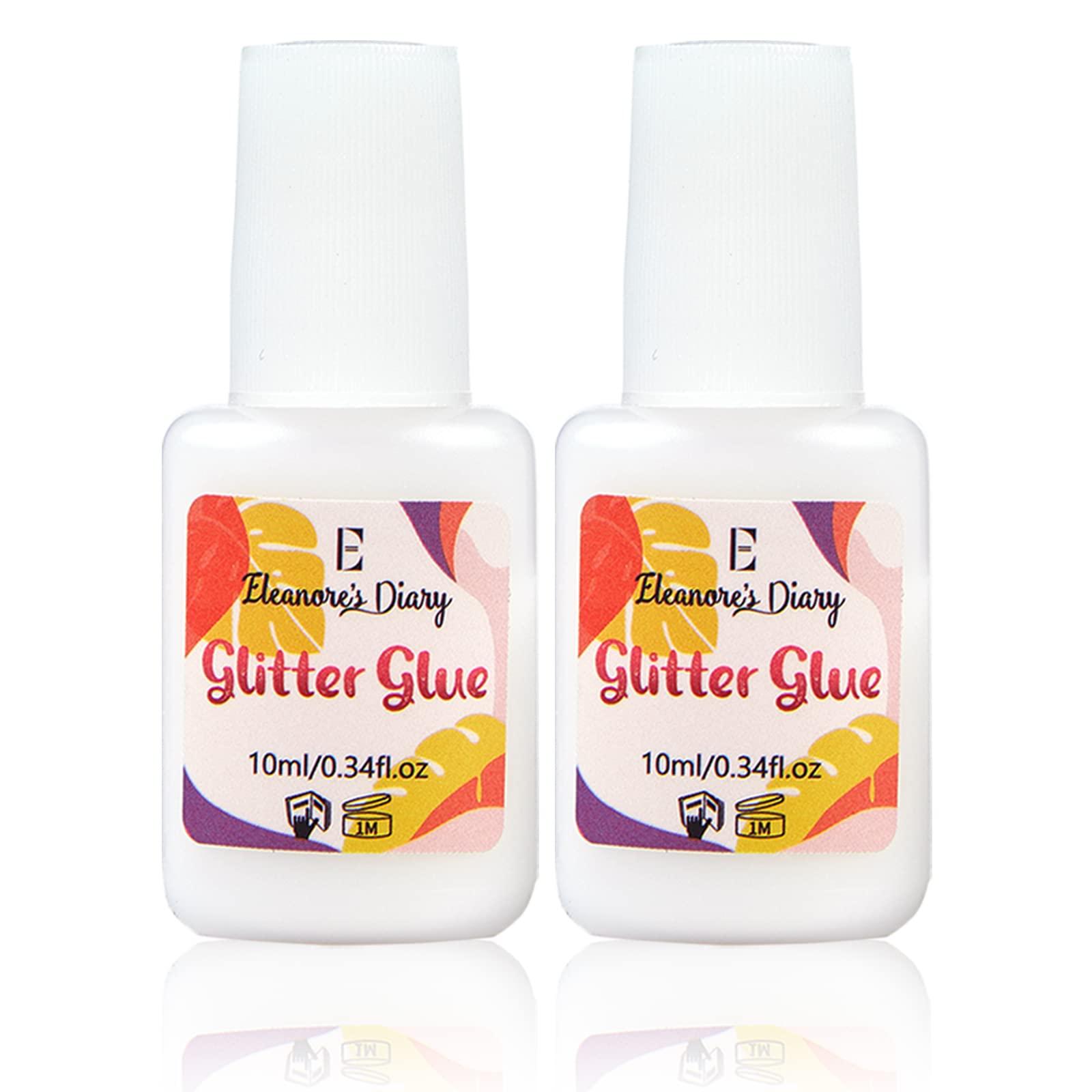 Eleanore\'s Diary Body Glue for Glitter Tattoos, Eleanore\'s Diary 10ml*2 Art Glitter Glue, Odourless & Non Toxic, Skin Glue for Chunky Glitter Makeup, Beach Parties, Carnival, Christmas, Cosplay, Halloween, Gemstones