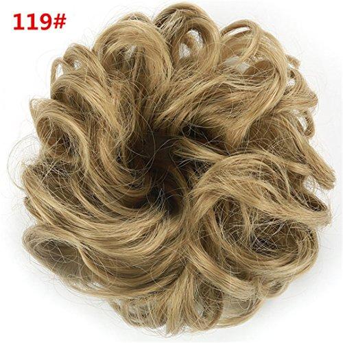 Aonmg Synthetic Fake Hair Bun hair buns Hair Piece For Women Elastic Scrunchie Hair Piece Bun Hair Tail Updo Afro Ponytail Accessory 119
