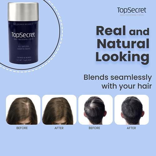 Top Secret Top Secret Hair Thickening Building Fibers Refills - Undetectable & Natural Hair Filler - for Men & Women - Instantly Fill In Fine Thinning Hair - Weather & Sweat Resistant (Light Blonde, Travel)
