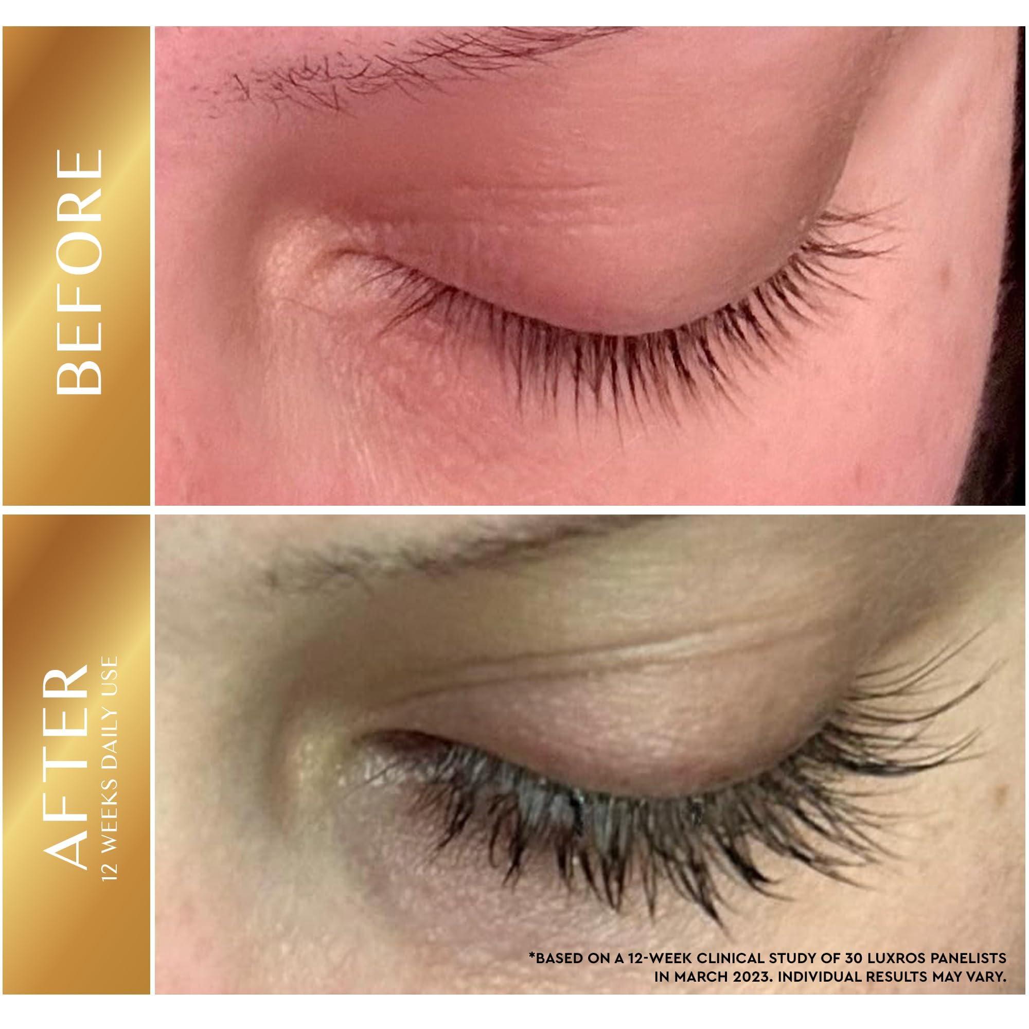 LUXROS Plant-Based Lash & Brow Growth Serum Bundle: Eyelash Growth Serum 5ML + LUXROS Advanced Eyebrow Growth Serum 5ML - Thick, Strong Lashes & Brows - No Parabens - Made in USA