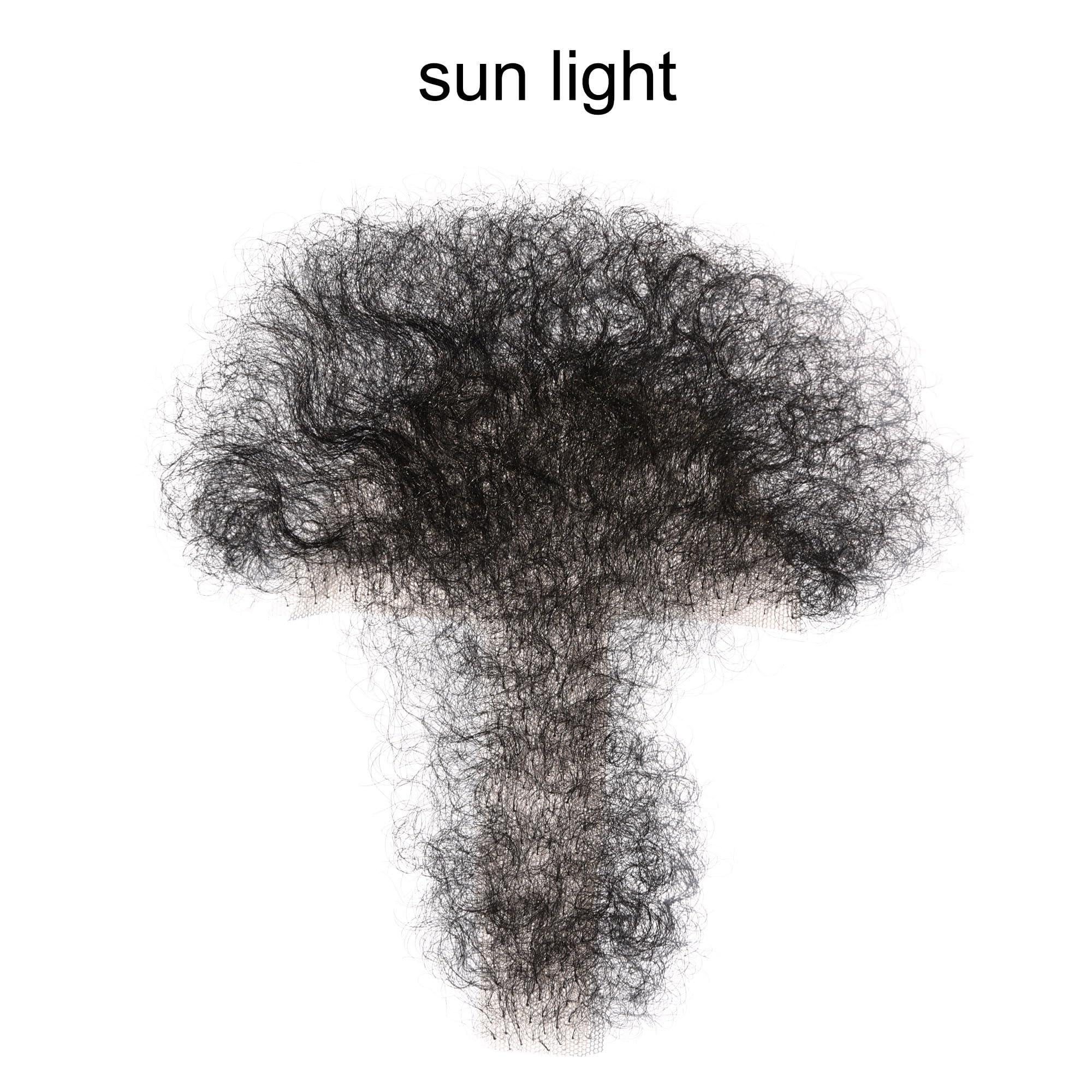 viviaBella viviaBella Handmade Men Fake Chest Hair Synthetic Hair Body Hair Adding Hair Volume Enhancement of Manliness (Natural Black, Style2)