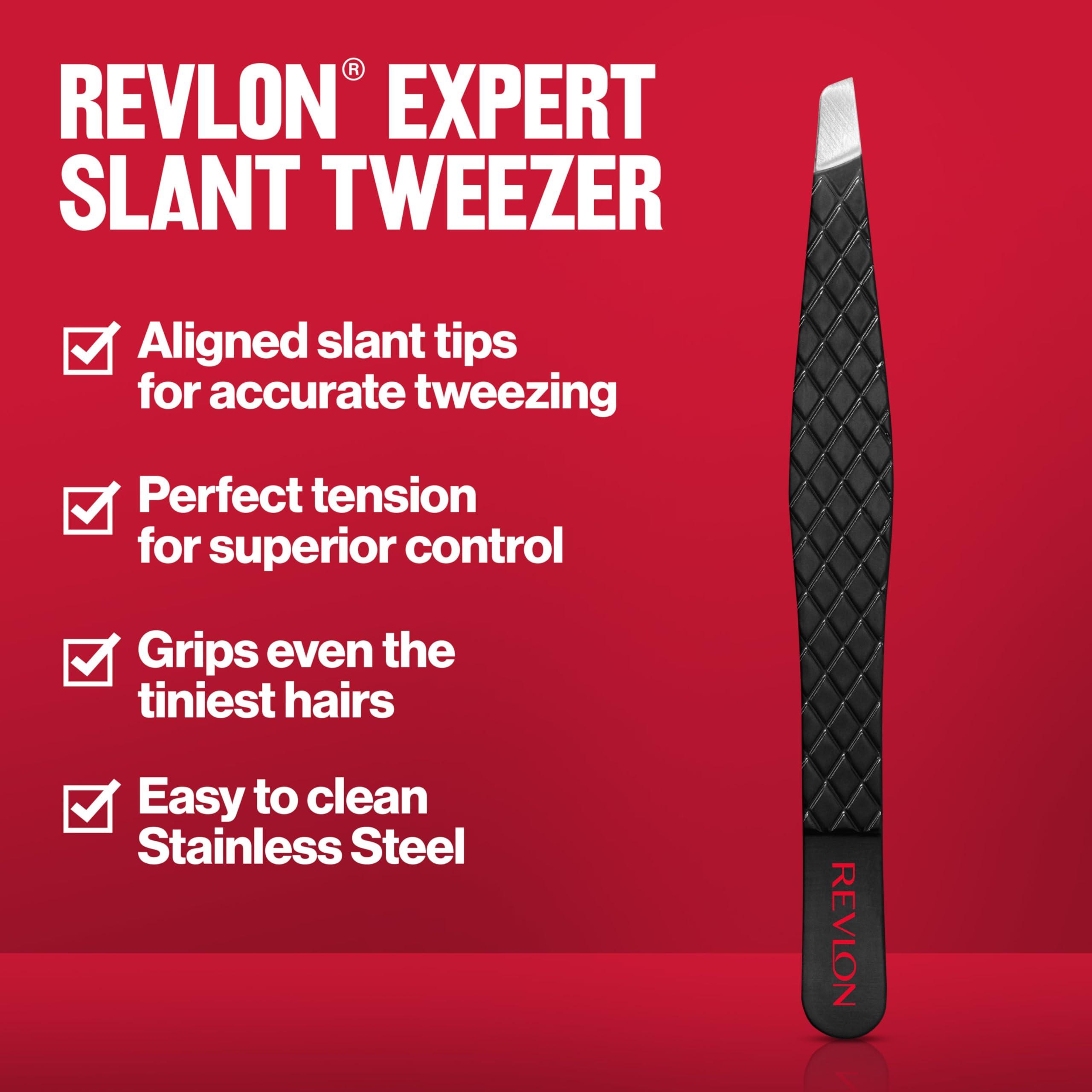 REVLON Revlon Expert Slant Tweezer, High Precision For Easy Hair Removal, Made With Stainless Steel, 1 Count