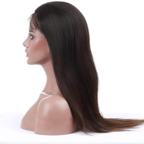 HERMOUS HERMOUS Full Lace Human Hair Wigs HD Transparent Lace Pre Plucked Handmade Whole Head Part Anywhere Lace Wig 180% Density Straight 12A Brazilian Virgin Remy Hair 12 Inch Natural Black