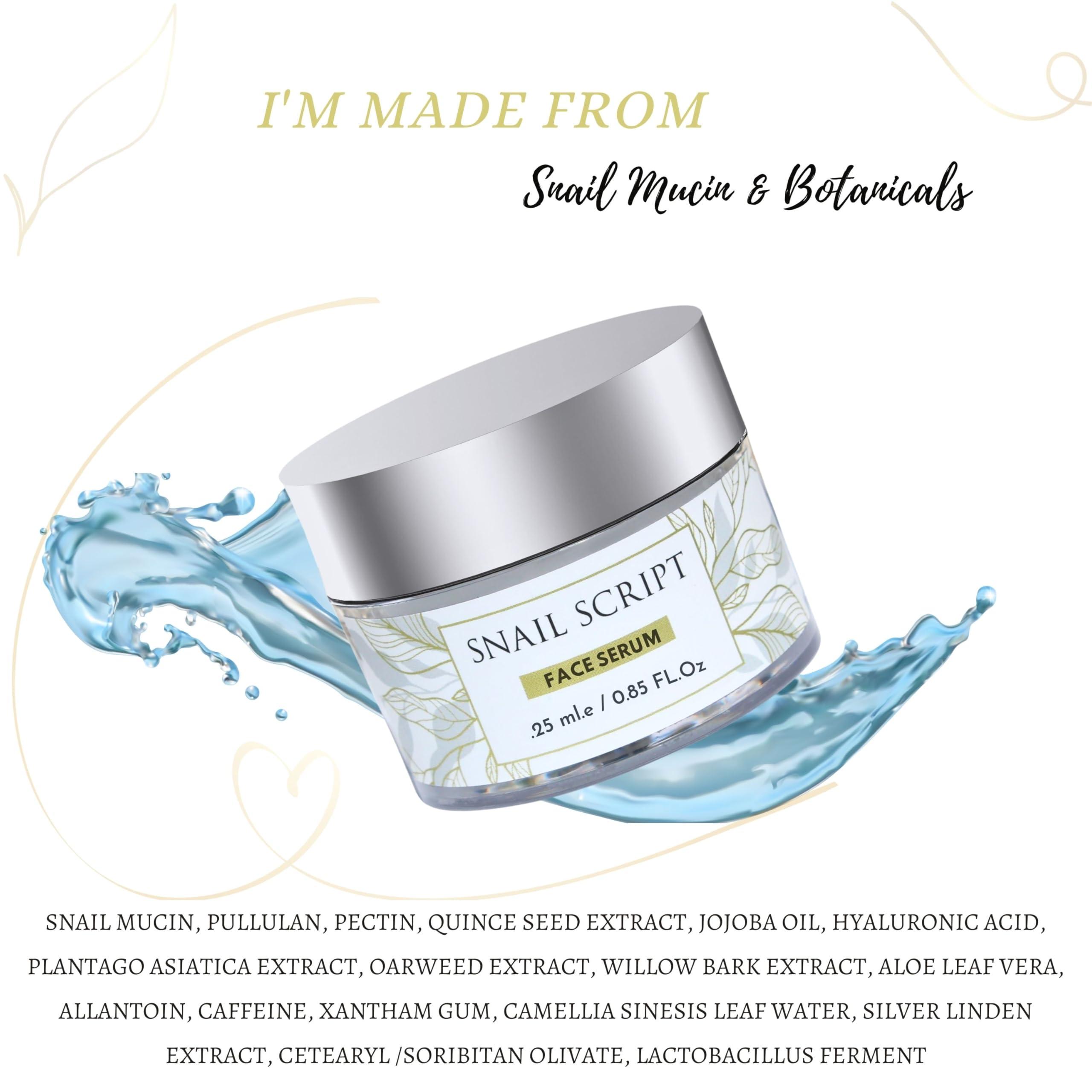 Sparta The Power of Beauty Sparta The Power of Beauty Snail Script Face Serum, Wildcraft Botanical Anti Aging Serum, Repair Skin Serum with Peptides and Vitamin C for fatigued skin, Snail Face Serum for Men and Women