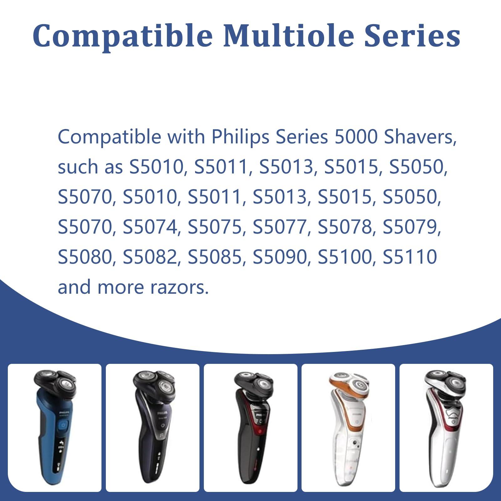 Ruixin Replacement Complete Head for Philips Shavers S5000/6000,S5100,S5500 Series,SH50 MultiPrecision Blades Upgrade Head for SH50 Electric Shavers, 1 Pack