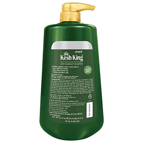 KESH KING KESH KING Anti Hairfall Shampoo | with 21 Ayurvedic Herbs & Aloe Vera | Provides Healthy Nourished Scalp | for Shiny & Smooth Hairs | 33.81. Fl Oz/1000ml
