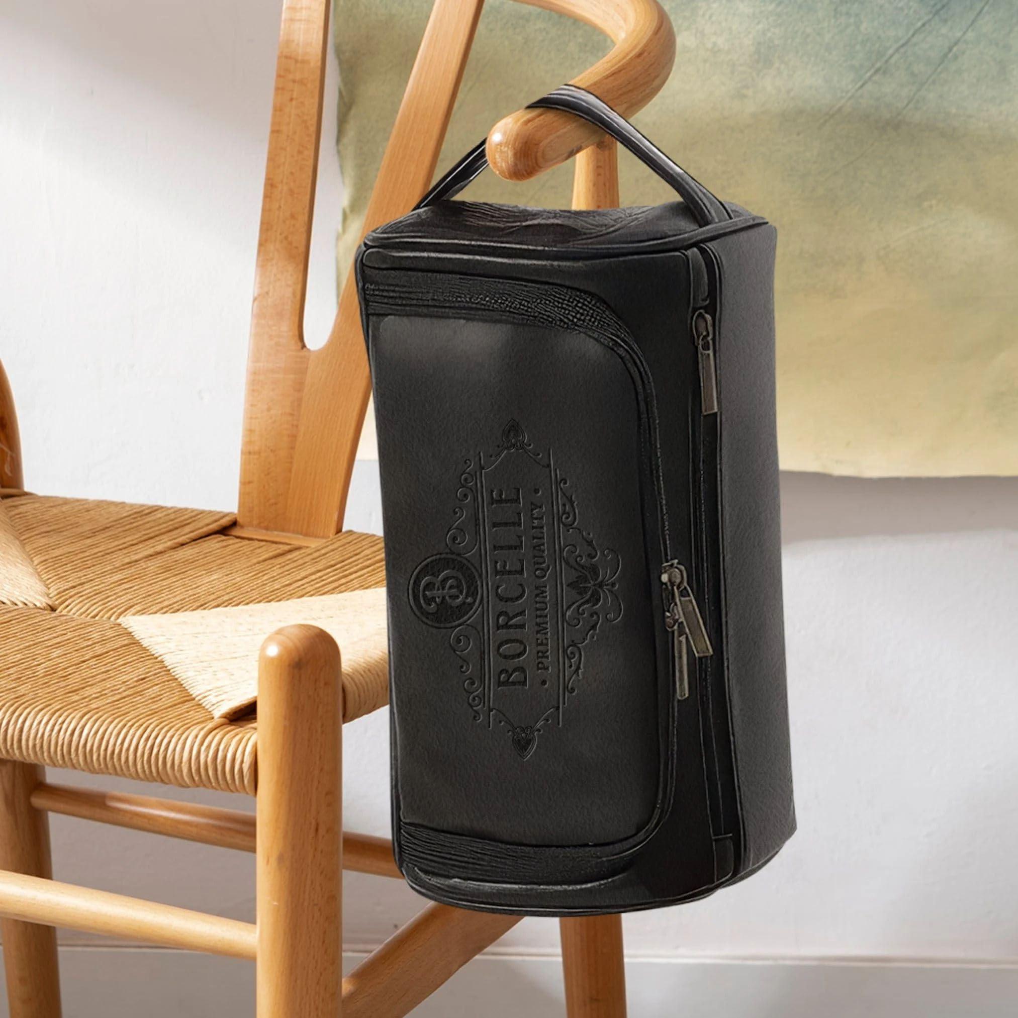 BOWIPOR BOWIPOR Personalized Toiletry Bag,Groomsman Gift,Engraved Dopp Kit,Custom Leather Travel Bag,Best Man Gift,Men\'s Leather Accessory