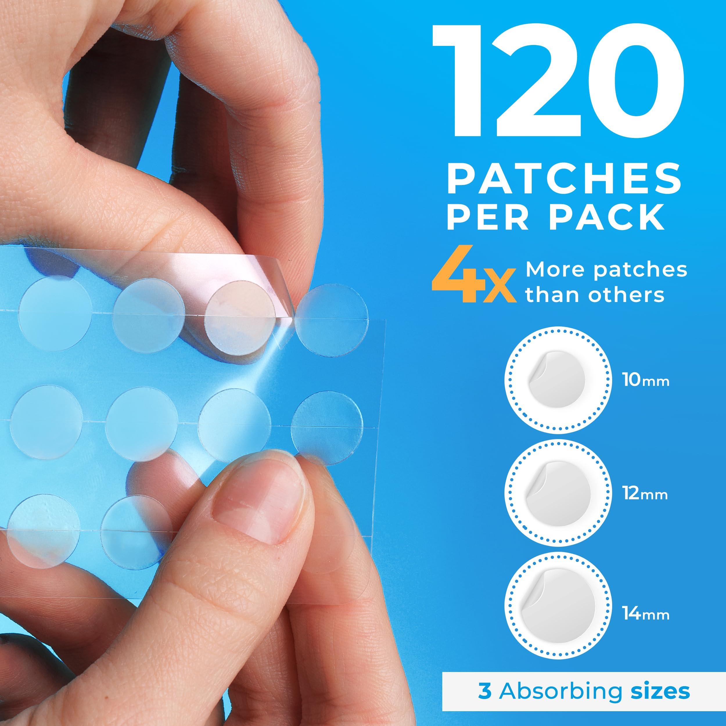 KEYCONCEPTS PatchRx Pimple Patches for Face (120 Patches), Hydrocolloid Acne Patches with Tea Tree Oil, Pimple Patch Pimple Stickers - Hydrocolloid Patch Acne Dots - Acne Pimple Patches For Face - Zit Patches