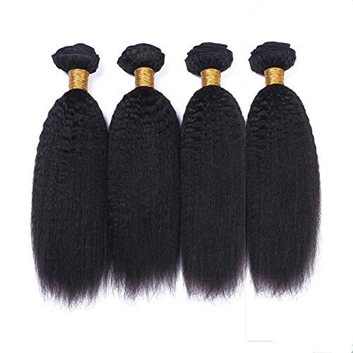 Tony beauty hair Tony Beauty Hair Kinky Straight Malaysian Human Hair Weave Extensions Wholesale 3/4Pcs Lot Iralian Coarse Yaki Virgin Remy Human Hair Bundles Deals 7A Grade Hair Weaving (10 12 14)