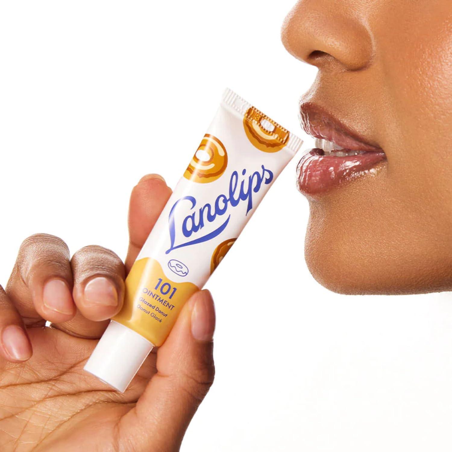 Lanolips Lanolips 101 Ointment - Lanolin Lip Balm for Smooth, Hydrated & Healthy Lips - Multipurpose Lip Ointment with Lanolin Oil for Dry Lips, Cuticles & More - Glazed Donut (0.52 oz)