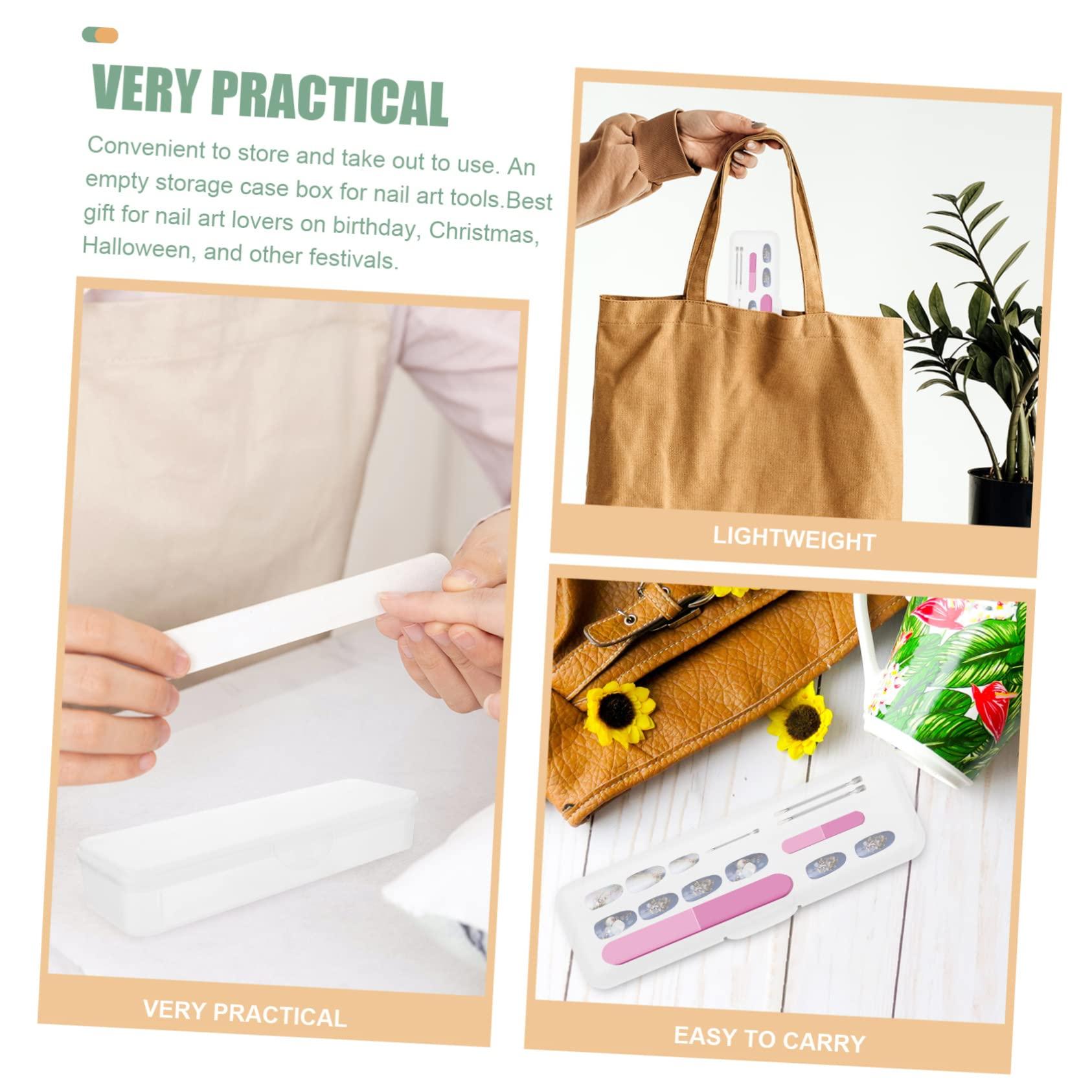 Mikinona Mikinona 2pcs Nail Art Storage Box Nail Drill Bit Case Tool Chest Nail Tools for Nail Art Manicure Tools Nail Salon Organizers Nails Tools Drawers Nail Art Tool Manicure Tool Boxes Plastic