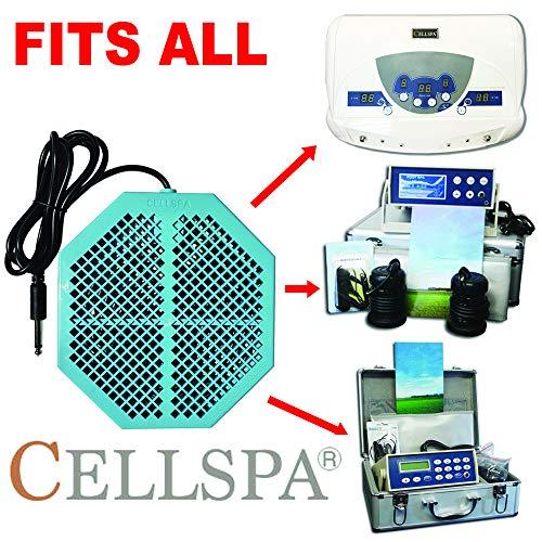 Cell Spa Cell Spa 10 Pack CS-900 Twice Powerful 6.5" x 5.5" Ion Detox Foot Bath Arrays Flat Dual Coil Stainless Steel Aqua Ionic Cleanse Array Compatible With Most 1/4" Plug Type Detox Machines