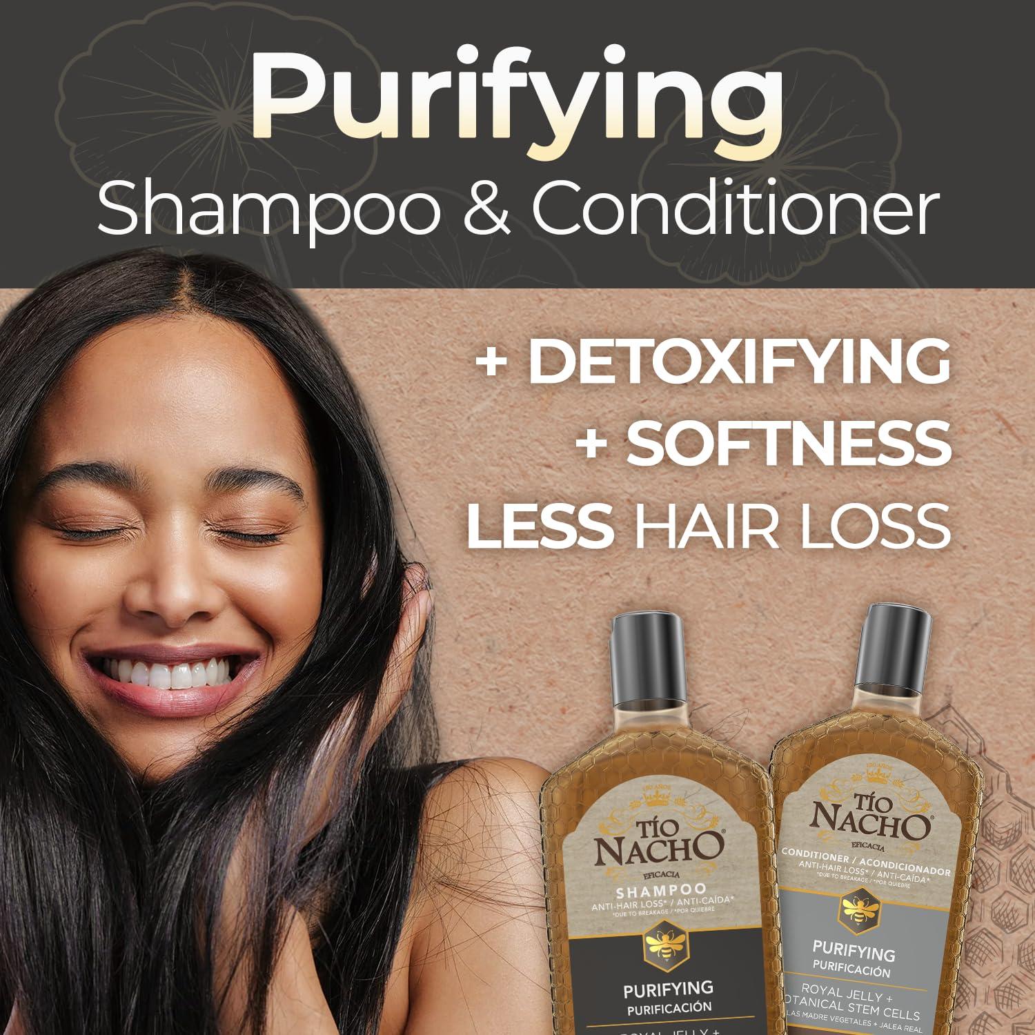 Tio Nacho Tio Nacho Purifying Shampoo and Conditioner Set, Royal Jelly, Infused with Botanical Stem Cells for Intense Hair and Scalp Purification + Detoxifying Balance, 28 Fluid Ounces