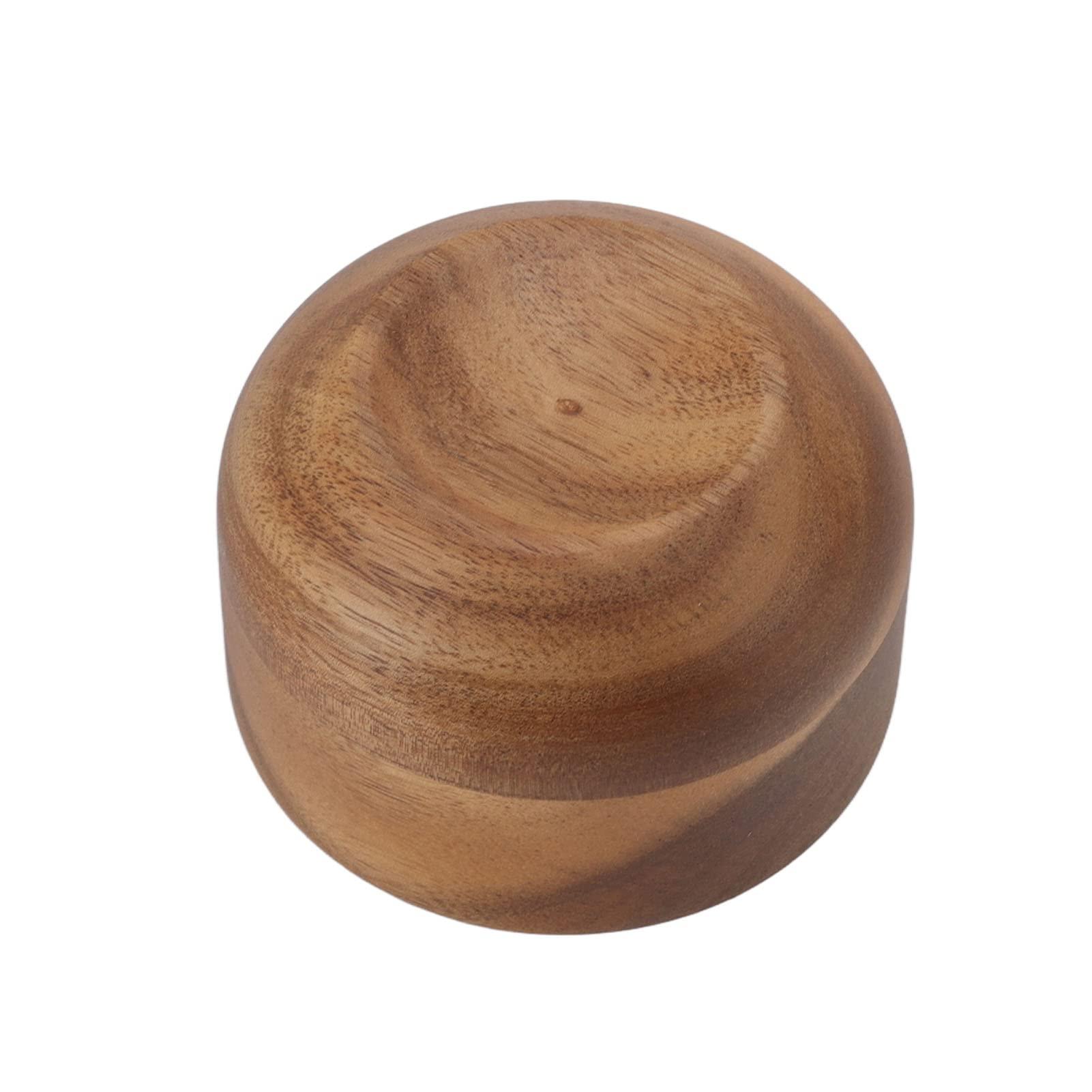 HERCHR HERCHR Men Shaving Bowl, Composite Wood Shaving Scuttle Mug, Men\'s Soap Cream Shaving Brush Bowl, Wooden Men Shaving Bowl Burr Compact Shaving Cream Cup for Home Barber Shop Salon