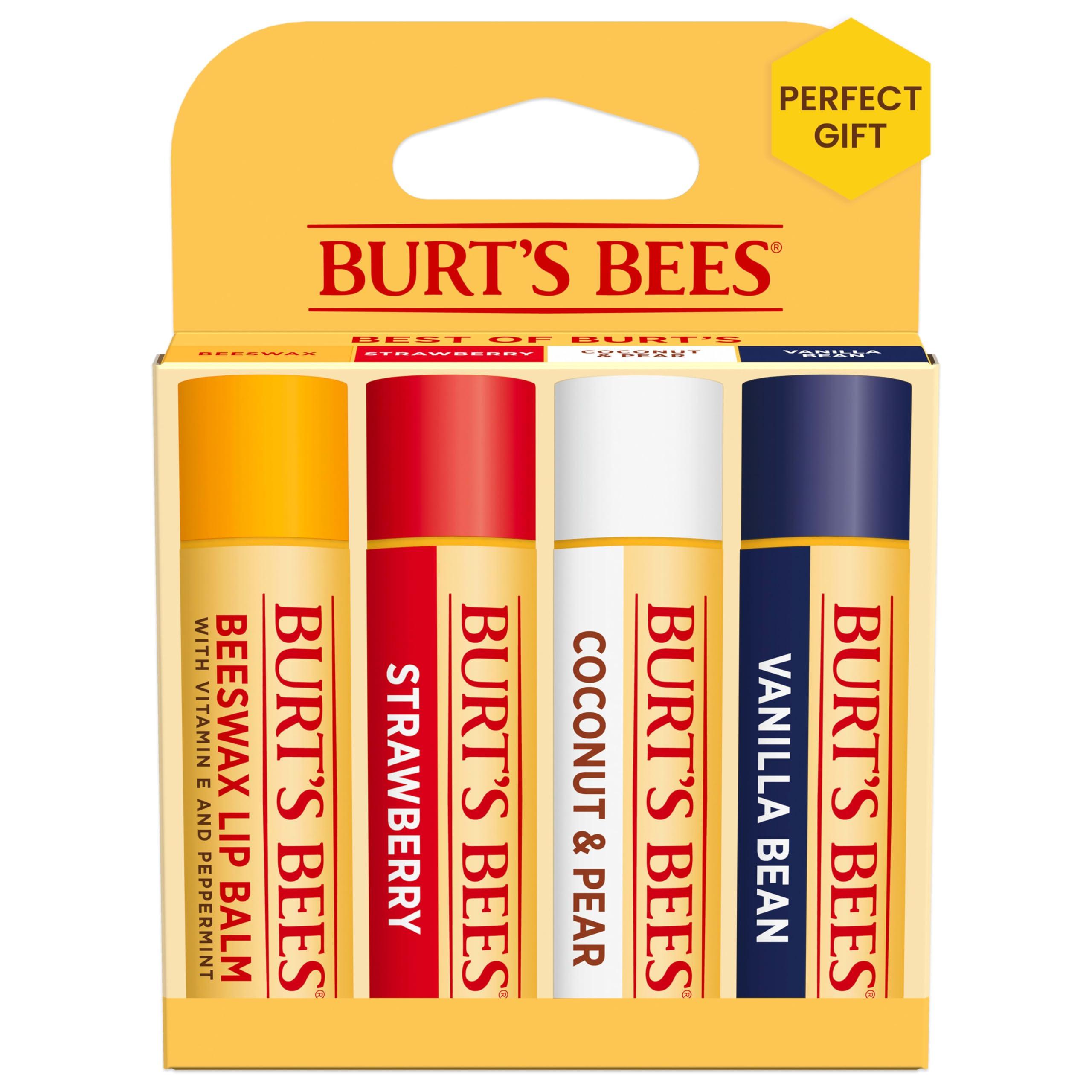 Burt\'s Bees Burt\'s Bees SPF 30 Lip Balm Gift Set with Island Getaway, Strawberry, Coconut and Vanilla Bean Flavors, 7 Tubes