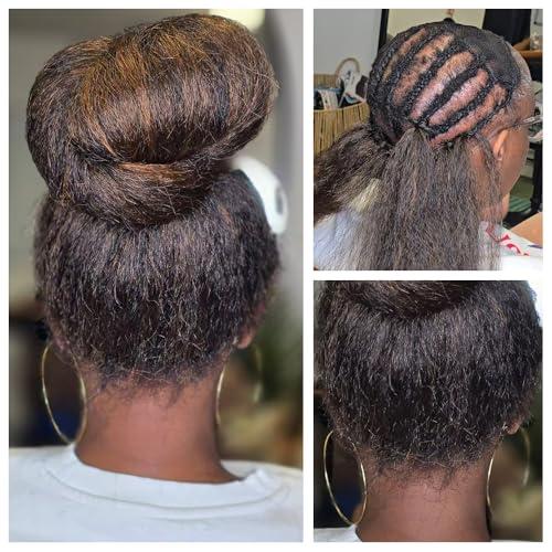 Mofyue Kinky straight Vixen Crochet Braids Style 2025 New Year Bundles crochet hair 16inch Natural Black Synthetic Fibers for black women Can use 360 comb straightener Hair Extension(1, 27#)