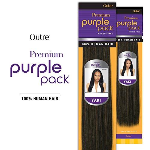 Outre 2-PACK DEALS ! Outre Human Hair Weave Premium Purple Pack Yaki (12", 1B)