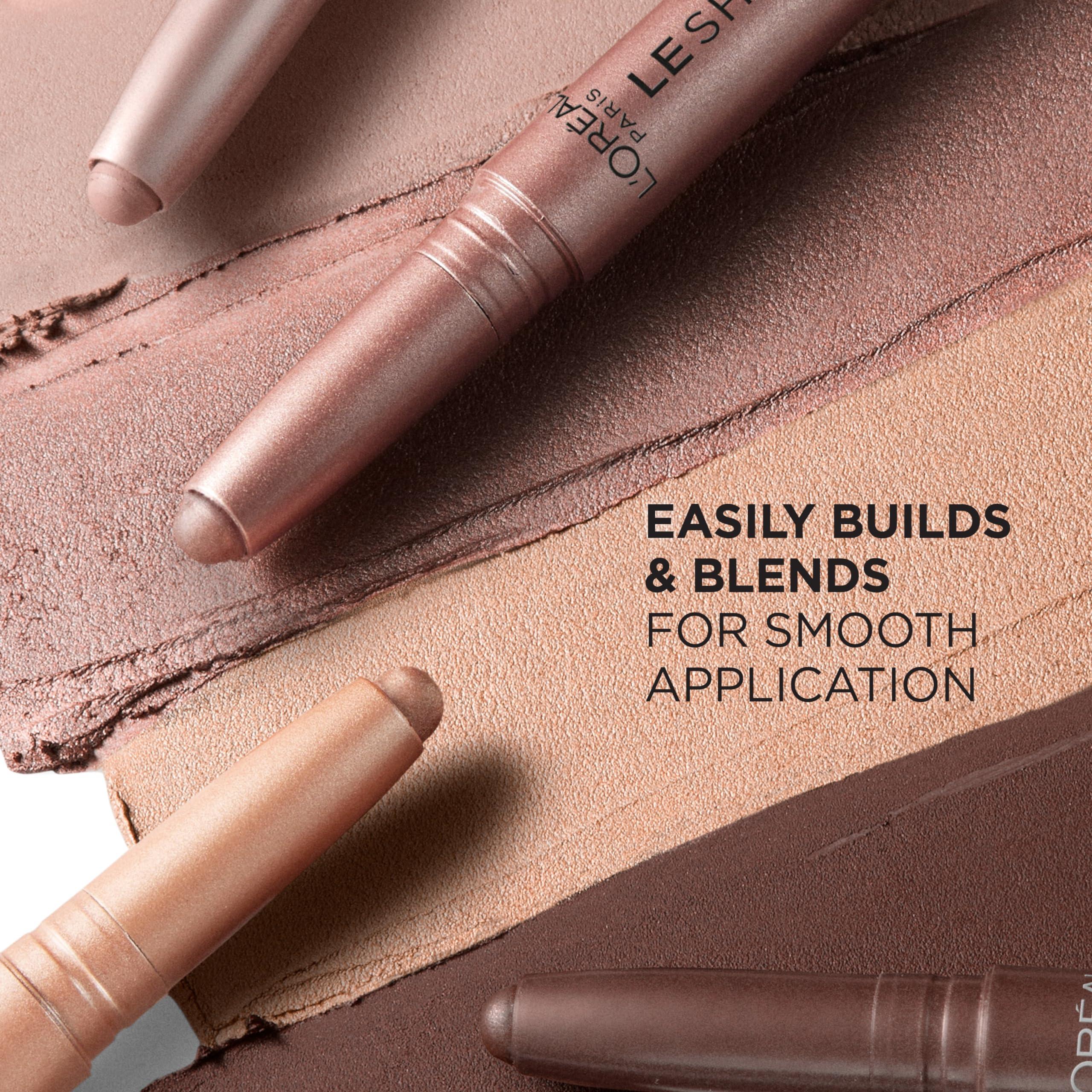 LOral Paris LOral Paris Makeup Le Shadow Stick Eyeshadow, Blendable, Smudge-Resistant, Cream Eyeshadow, Magnetic Bronze, 0.05 Oz