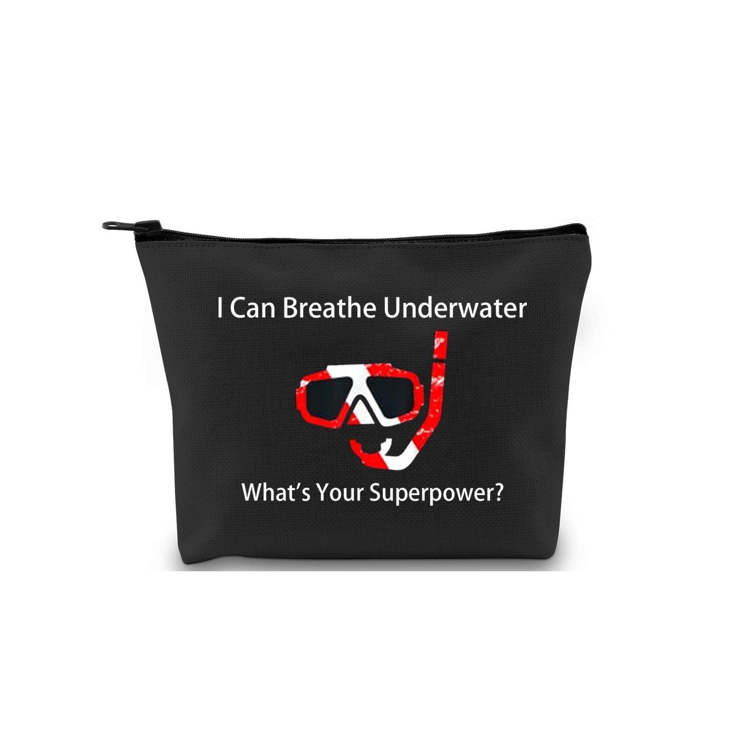 MEIKIUP MEIKIUP Scuba Diving Travel Toiletry Bag Scuba Diver Gift I Can Breathe Underwater for Diving Lover (Scuba Diving BAG)