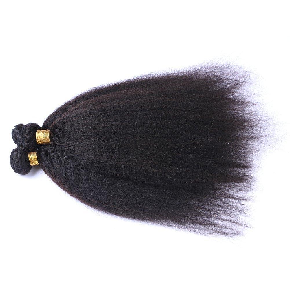 Tony beauty hair Tony Beauty Hair 7A Yaki Straight Human Hair Weave 3Pcs Lot Italian Coarse Hair 100G/Set 100% Brazilian Virgin Hair Extensions(14" 16" 18")