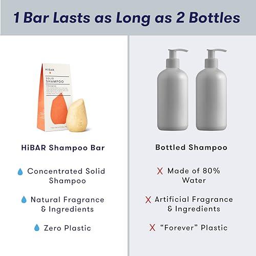 HIBAR HIBAR Volumize Shampoo Bar 2-Pack, Specifically Formulated for Fine, Thin or Lifeless Hair, Made with Rice Water, 100% Vegan, Salon-Quality, TSA-Approved & Travel Friendly