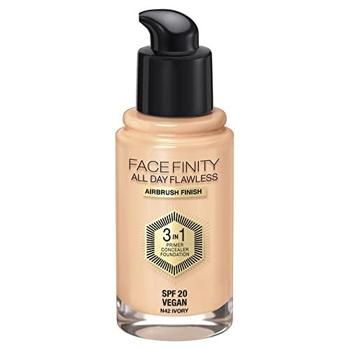 Max Factor Max Factor Facefinity 3-in-1 All Day Flawless Liquid Foundation, SPF 20-42 Ivory, 30 ml