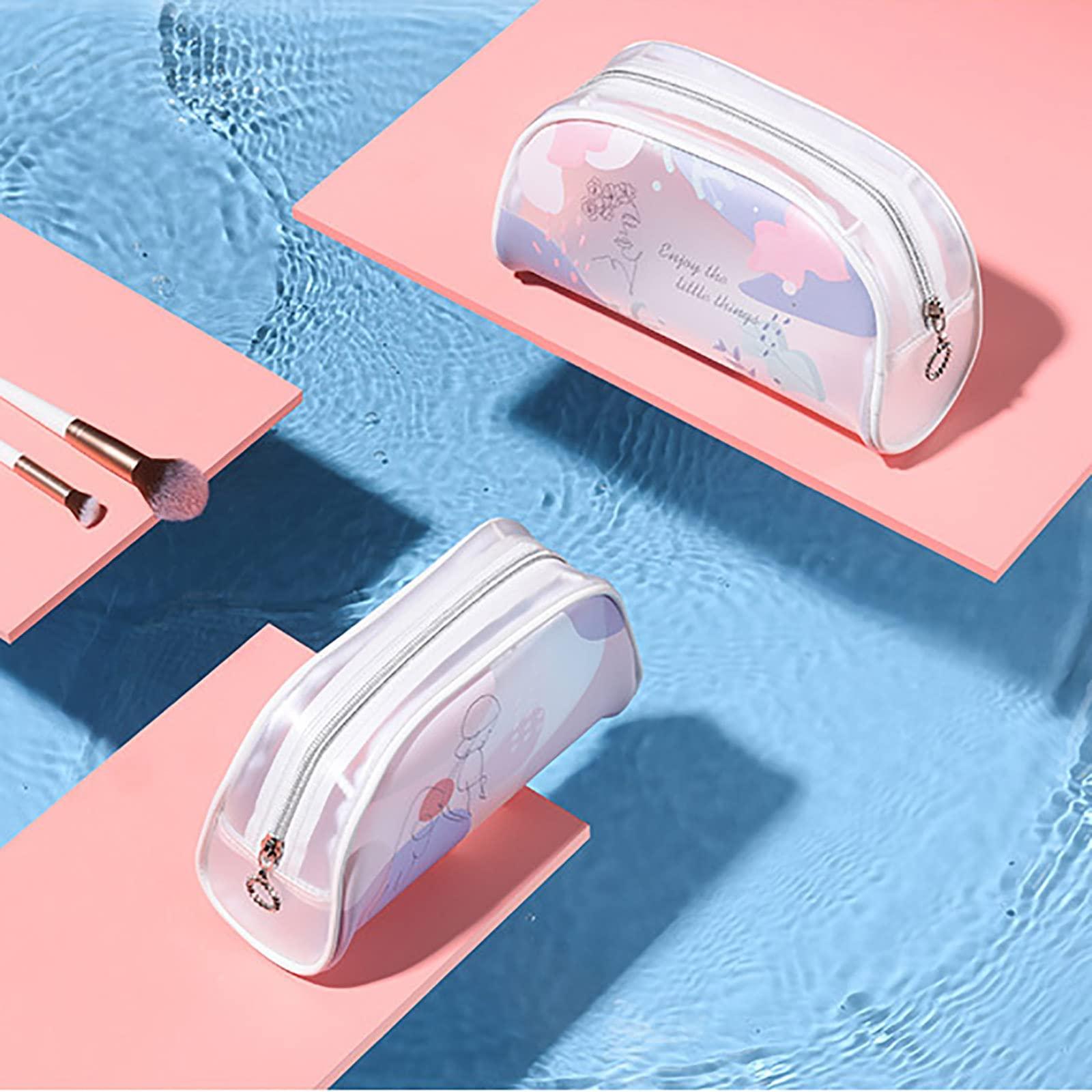 BYKOINE BYKOINE Clear Makeup Bag, Clear Cosmetic Bag, TPU Waterproof Toiletry Bag,Portable Zipper Make Up Bag (Corolla Maiden)